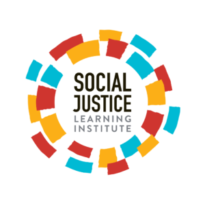 SJLI Logo- long White typeface